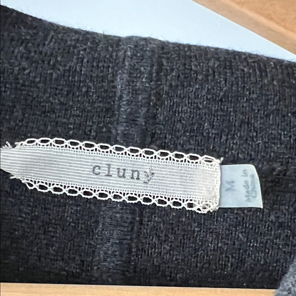 CLUNY cashmere wool silk Wrap Grey Women's cardigan with pockets M - Picture 3 of 8